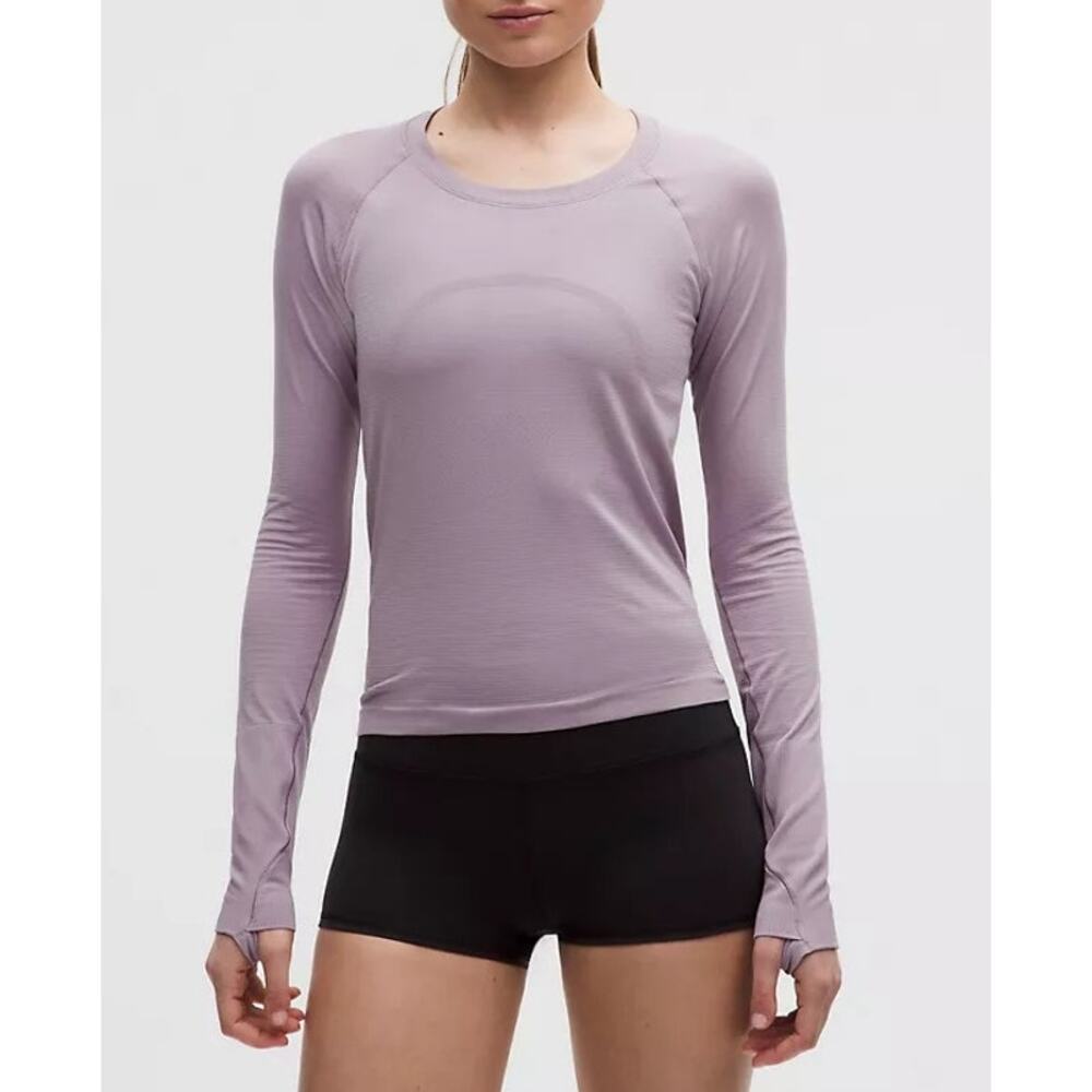 Lululemon Swiftly Tech Long-Sleeve T-Shirt 2.0 Waist Length Lotus Lavender 8
